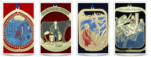 There are several ornaments available at the Laura Ingalls Wilder Home & Museum.